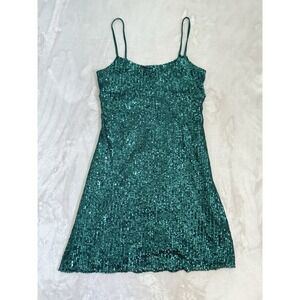Altered State Mini Sequin Dress - Green XS